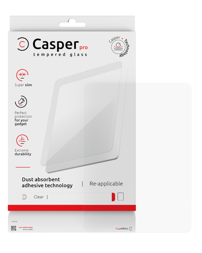 Casper Pro Tempered Glass Compatible For iPad Air 11&quot; (2024) (Retail Pack) (Clear)