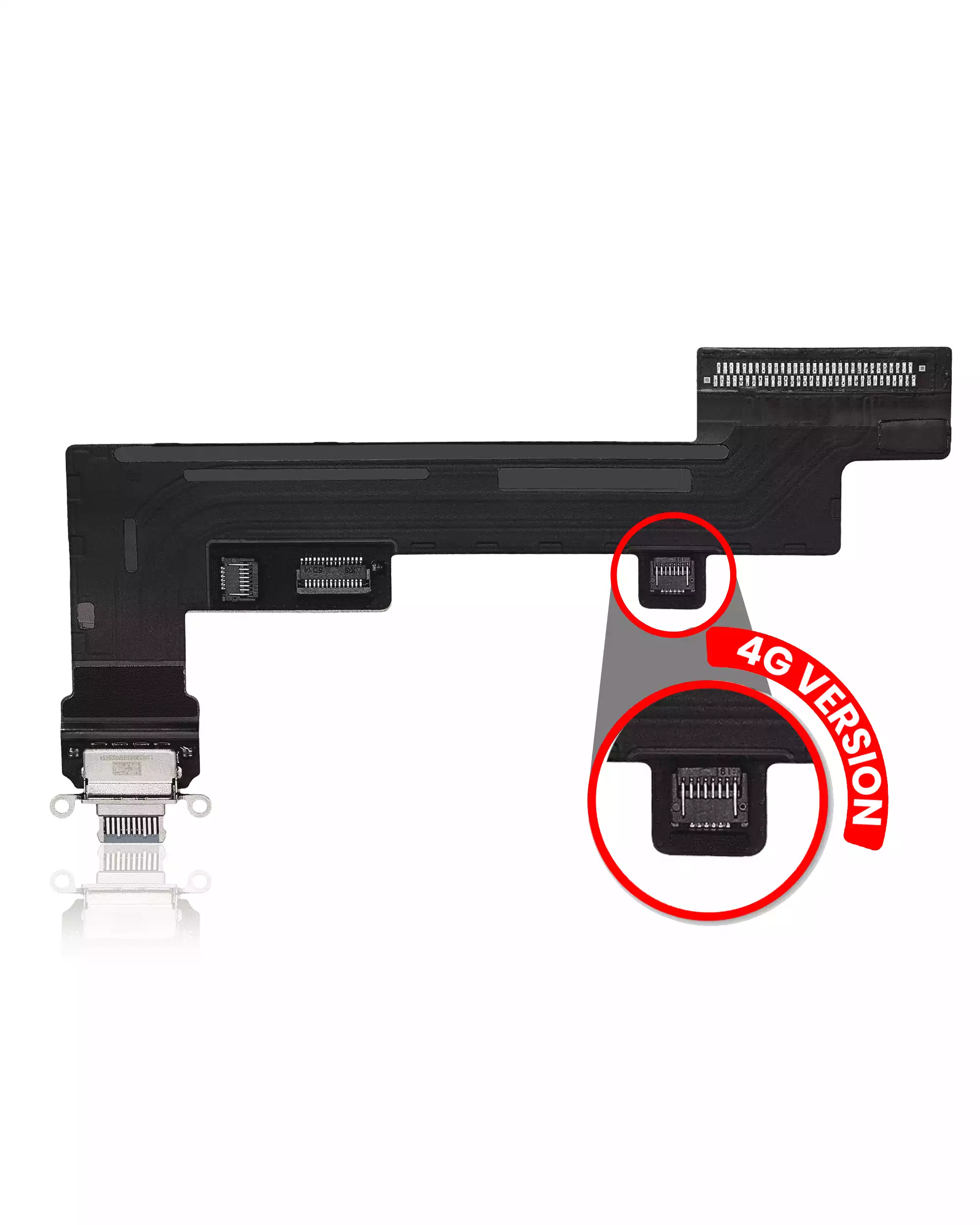 Charging Port Flex Cable Compatible For iPad Air 4 / iPad Air 5 (4G Version) (Used OEM Pull: Grade A) (Blue)