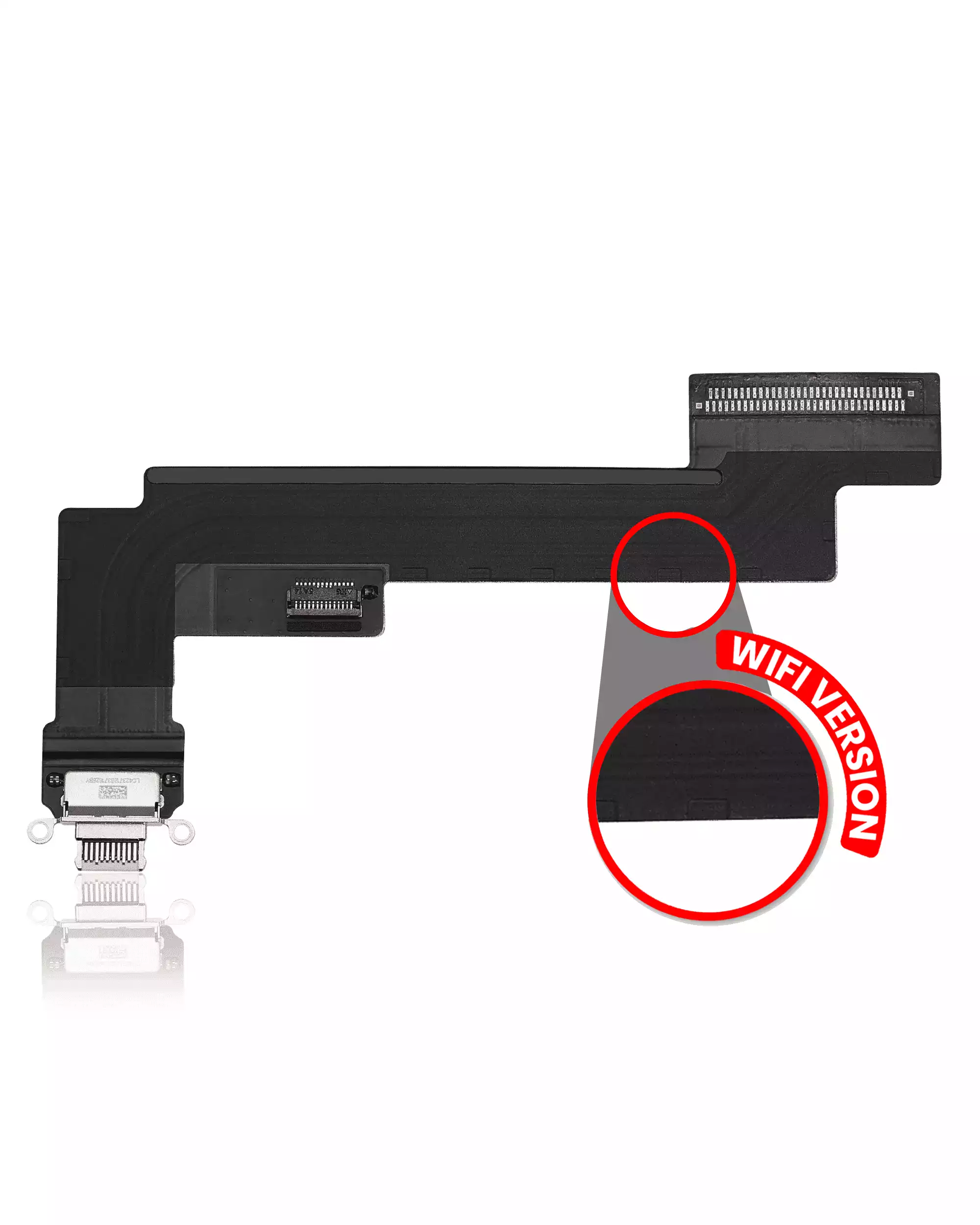 Charging Port Flex Cable Compatible For iPad Air 5 (WiFi Version) (Used OEM Pull: Grade A) (Starlight)