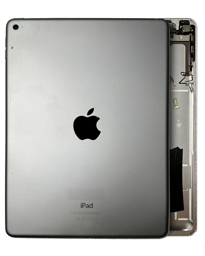 Back Housing W/ Small Components Pre-Installed Compatible For iPad Air 2 (WIFI) (Used OEM Pull: Grade C) (Space Gray)