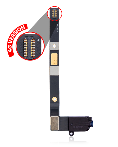 Headphone Jack With Flex Cable Compatible For iPad Mini 4 (4G Version) (Black)