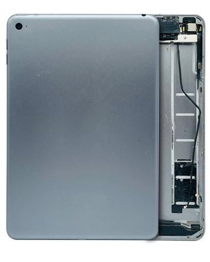 Back Housing W/ Small Components Pre-Installed Compatible For iPad Mini 4 (WIFI) (Used OEM Pull: Grade C) (Space Gray)