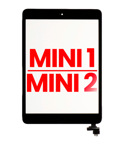Digitizer With IC Chip &amp; Home Button Pre-Installed Compatible For iPad Mini 1 / iPad Mini 2 (Aftermarket Plus) (Black)