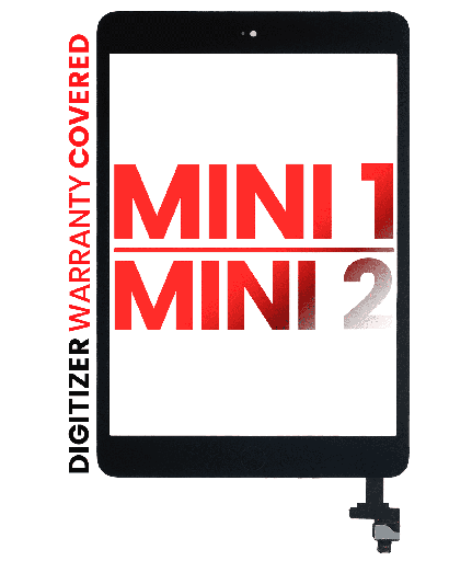Digitizer With IC Chip &amp; Home Button Pre-Installed Compatible For iPad Mini 1 / iPad Mini 2 (Aftermarket Pro: XO7) (Black)