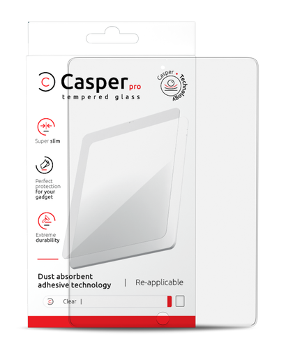 Casper Pro Tempered Glass Compatible For iPad Mini 4 / Mini 5 (Retail Pack) (Clear)