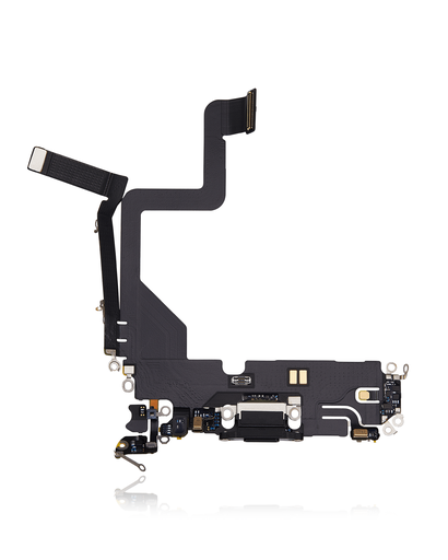 Charging Port Flex Cable Compatible For iPhone 14 Pro (Used OEM Pull) (Space Black)