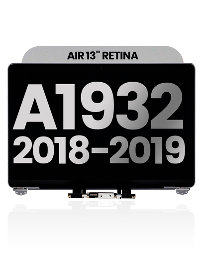 Complete LCD Display Assembly Compatible For MacBook Air 13&quot; Retina (A1932 / Late 2018 / Early 2019) (Used OEM Pull: Grade B) (Space Gray)