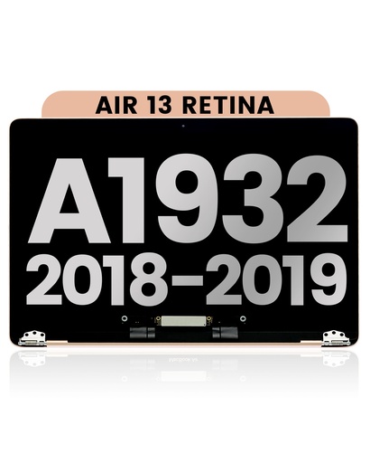 Complete LCD Display Assembly Compatible For MacBook Air 13&quot; Retina (A1932 / Late 2018 / Early 2019) (Used OEM Pull: Grade B) (Rose Gold)