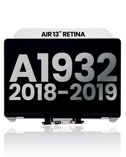 Complete LCD Display Assembly Compatible For MacBook Air 13&quot; Retina (A1932 / Late 2018 / Early 2019) (Used OEM Pull: Grade A) (Silver)