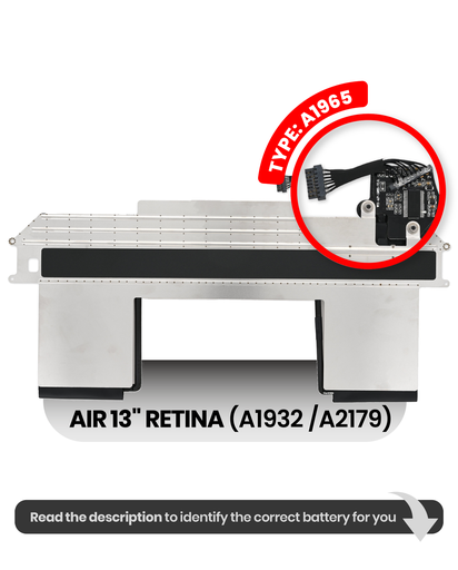 Battery (A1965) Compatible For MacBook Air 13&quot; Retina (A1932 / Late 2018 To 2019 / A2179 / Early 2020)