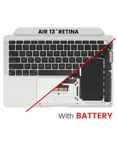 Top Case Assembly With Battery And Keyboard Compatible For MacBook Air 13&quot; Retina (A2337 / Late 2020) (Silver) (US Keyboard)