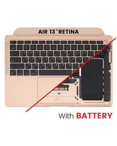 Top Case Assembly With Battery And Keyboard Compatible For MacBook Air 13&quot; Retina (A2337 / Late 2020) (Rose Gold) (US Keyboard)