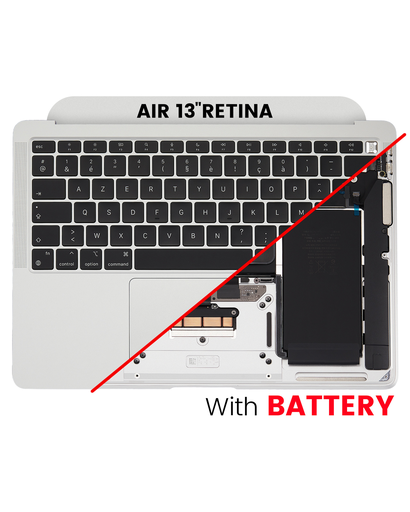 Top Case Assembly With Battery And Keyboard Compatible For MacBook Air 13&quot; Retina (A2337 / Late 2020) (US Keyboard) (Used OEM Pull: Grade B/C) (Silver)