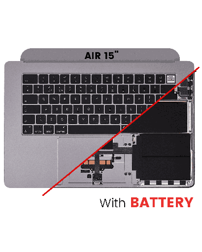 Top Case Assembly With Battery And Keyboard Compatible For MacBook Air 15&quot; (A2941 / Mid 2023) (UK Keyboard) (Space Gray)