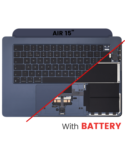 Top Case Assembly With Battery And Keyboard Compatible For MacBook Air 15&quot; (A2941 / Mid 2023) (UK Keyboard) (Midnight)