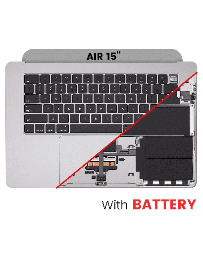 Top Case Assembly With Battery And Keyboard Compatible For MacBook Air 15&quot; (A2941 / Mid 2023) (US Keyboard) (Space Gray)