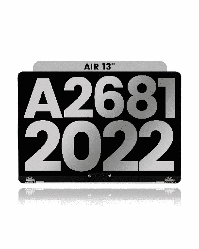 Complete LCD Display Assembly Compatible For MacBook Air 13&quot; (A2681 / Mid 2022) (Used OEM Pull: Grade B) (Silver)