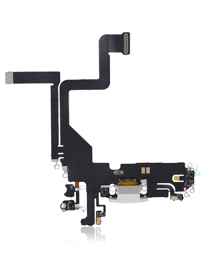 Charging Port Flex Cable Compatible For iPhone 14 Pro (Aftermarket Plus) (Silver)