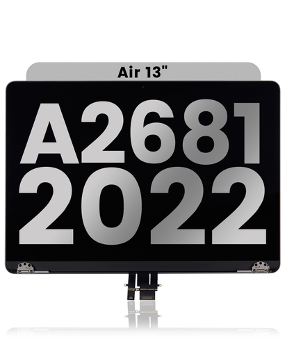 Complete LCD Display Assembly Compatible For MacBook Air 13&quot; (A2681 / Mid 2022) (Used OEM Pull: Grade A) (Space Gray)