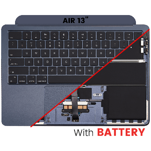 Top Case Assembly With Battery And Keyboard Compatible For MacBook Air 13&quot; (A2681 / Mid 2022) (Midnight) (US Keyboard)