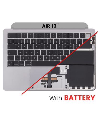 Top Case Assembly With Battery And Keyboard Compatible For MacBook Air 13&quot; (A2681 / Mid 2022) (UK Keyboard) (Space Gray)