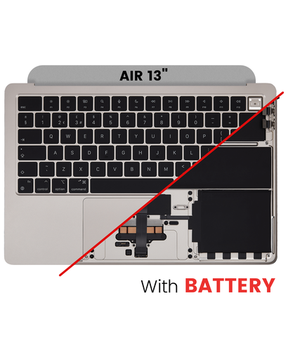 Top Case Assembly With Battery And Keyboard Compatible For MacBook Air 13&quot; (A2681 / Mid 2022) (UK Keyboard) (Starlight)