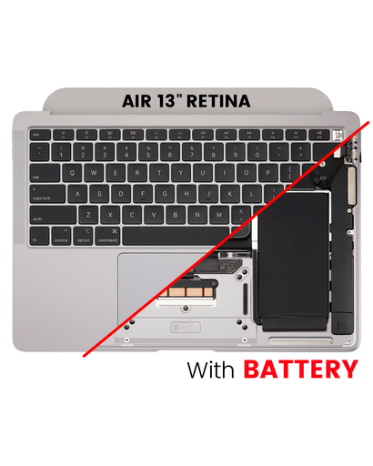 Top Case Assembly With Battery And Keyboard Compatible For MacBook Air 13&quot; Retina (A2179 / Early 2020) (US Keyboard)(Used OEM Pull: Grade B/C) (Silver)