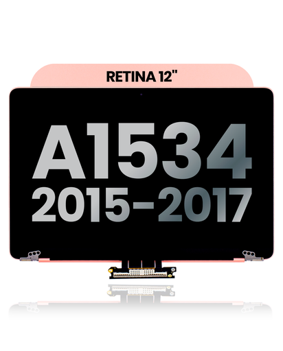 Complete LCD Display Assembly Compatible For MacBook Retina 12&quot; (A1534 / Early 2015 / Early 2016 / Mid 2017) (Used OEM Pull: Grade B) (Rose Gold)