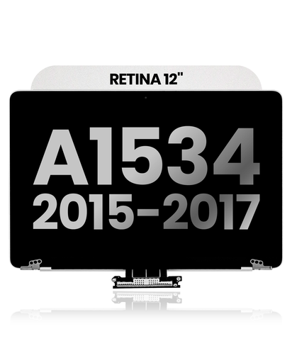 Complete LCD Display Assembly Compatible For MacBook Retina 12&quot; (A1534 / Early 2015 / Early 2016 / Mid 2017) (Used OEM Pull: Grade B) (Silver)