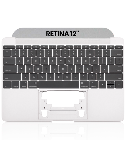 Top Case With Keyboard And Microphone Compatible For MacBook Retina 12&quot; (A1534 / Early 2016 / Mid 2017) (US English) (Used OEM Pull: Grade B/C) (Space Gray)