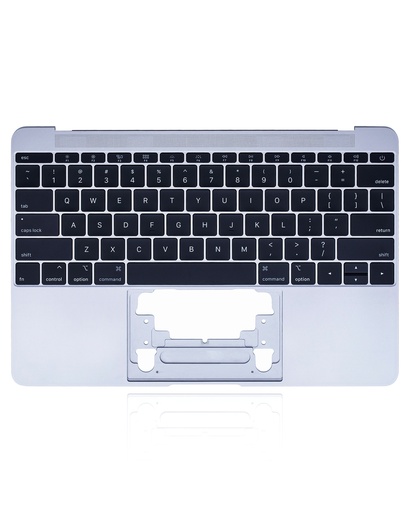 Top Case With Keyboard And Microphone Compatible For MacBook Retina 12&quot; (A1534 / Early 2015) (US English) (Used OEM Pull: Grade A) (Space Gray)