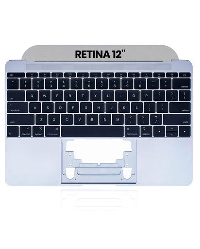 Top Case With Keyboard And Microphone Compatible For MacBook Retina 12&quot; (A1534 / Early 2015) (US English) (Used OEM Pull: Grade New) (Space Gray)