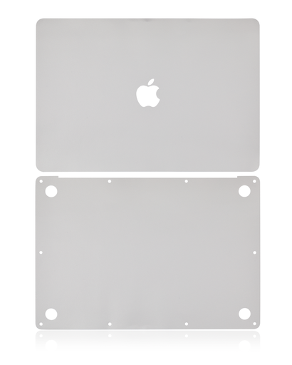 2 in 1 (Top and Bottom) Skin Compatible For MacBook Air 13&quot; Retina (A1932 / Late 2018 / Early 2019) (Silver)