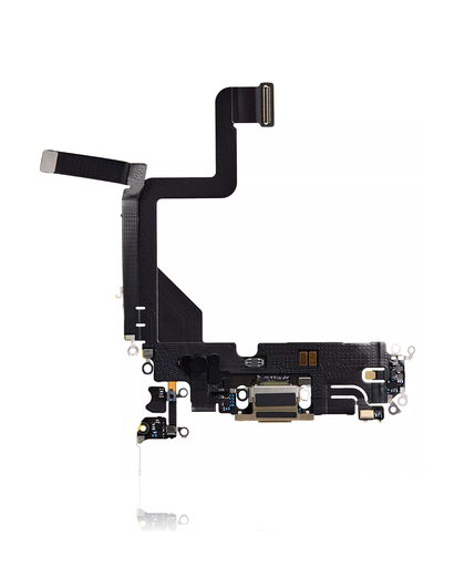Charging Port Flex Cable Compatible For iPhone 14 Pro (Aftermarket Plus) (Gold)