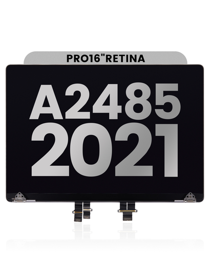 Complete LCD Display Assembly Compatible For MacBook Pro 16&quot; (A2485 / Late 2021) / (A2780 / Late 2023 / (A2991 / Late 2023) (Used OEM Pull: Grade B) (Space Gray)