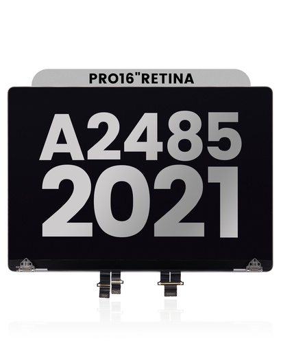 Complete LCD Display Assembly Compatible For MacBook Pro 16&quot; (A2485 / Late 2021) / (A2780 / Late 2023 / (A2991 / Late 2023) (Used OEM Pull: Grade A) (Space Gray)