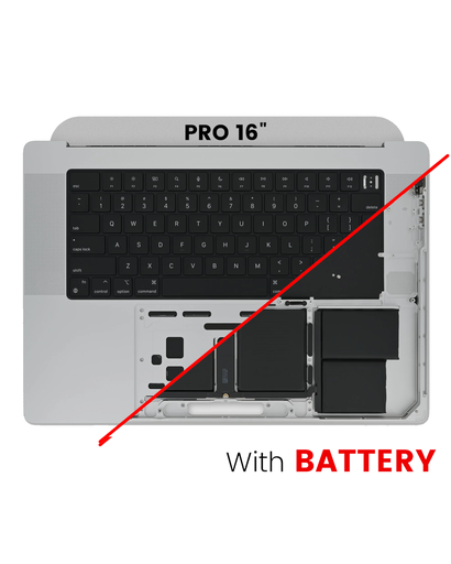 Top Case Assembly With Battery And Keyboard Compatible For MacBook Pro 16&quot; (A2485 / Late 2021) (Used OEM Pull: Grade A) (US Keyboard) (Space Gray)