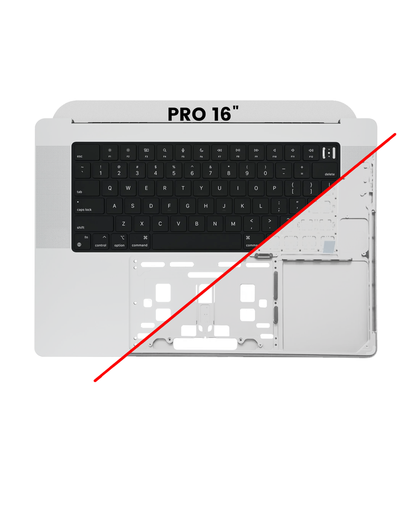 Top Case With Keyboard Compatible For MacBook Pro 16&quot; (A2485 / Late 2021) (US Keyboard) (Silver)