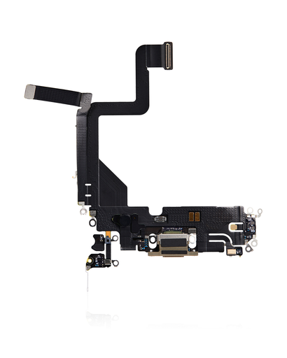 Charging Port Flex Cable Compatible For iPhone 14 Pro (Premium) (Gold)