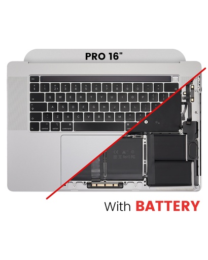 Top Case Assembly With Battery And Keyboard Compatible For MacBook Pro 16&quot; (A2141 / Mid 2019) (UK English) (Used OEM Pull: Grade A) (Space Gray)