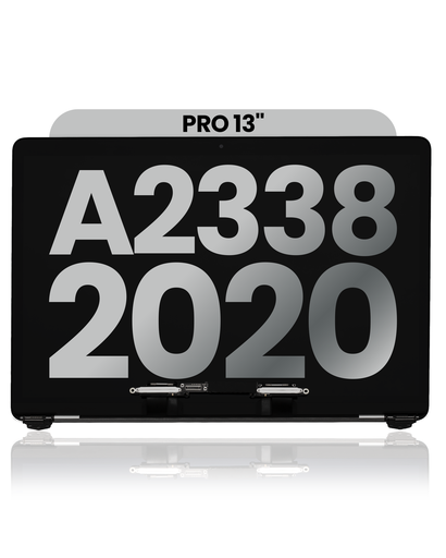 Complete LCD Display Assembly Compatible For MacBook Pro 13&quot; (A2338 / Late 2020) (M1) (Used OEM Pull: Grade B) (Silver)