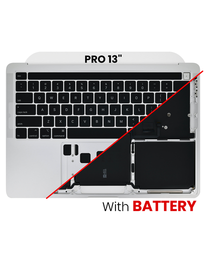 Top Case Assembly With Battery And Keyboard Compatible For MacBook Pro 13&quot; (A2338 / Late 2020) (Used OEM Pull: Grade A) (US Keyboard) (Silver)