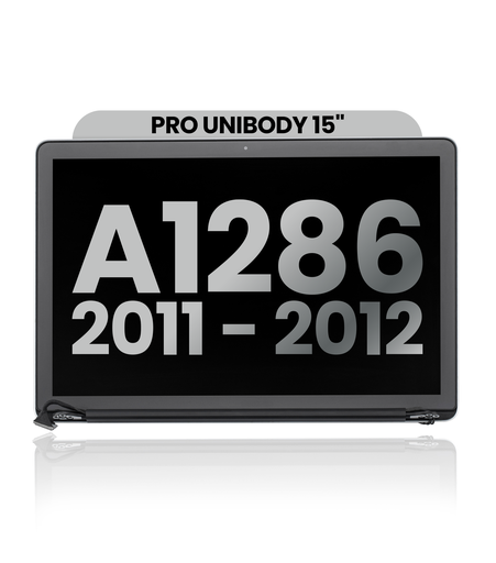 Complete LCD Display Assembly Compatible For MacBook Pro Unibody 15&quot; (A1286 / Early 2011 / Late 2011 / Mid 2012) (Used OEM Pull: Grade A) (Anti-Glare)