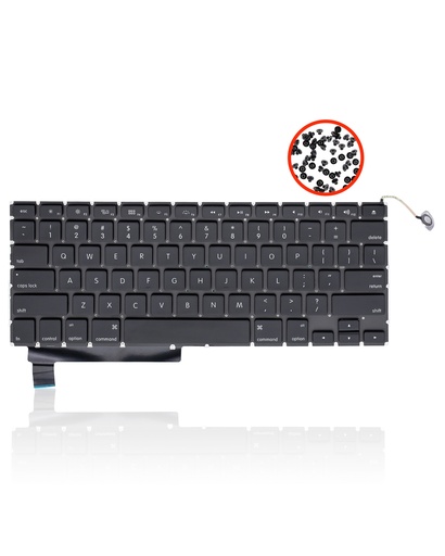 Keyboard W/ Backlight &amp; Screws (US English) Compatible For MacBook Pro Unibody 15&quot; (A1286)