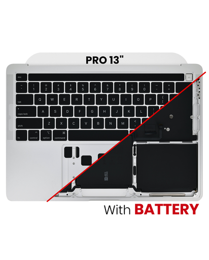 Top Case Assembly With Battery And Keyboard Compatible For MacBook Pro 13&quot; (A2338 / Late 2020) (Silver) (US Keyboard)