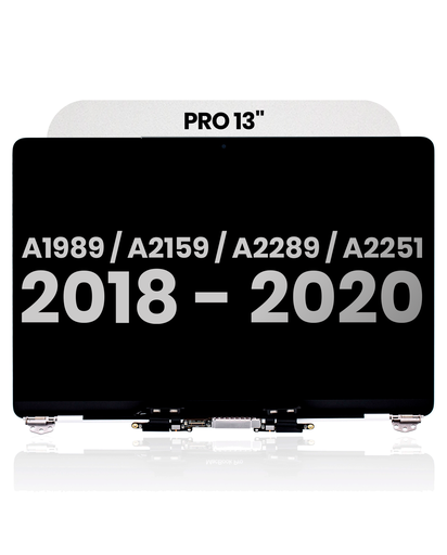 Complete LCD Display Assembly Compatible For MacBook Pro 13&quot; (A1989 / Late 2018 / Early 2019) (A2159 / Mid 2019) (A2289 / A2251 / Mid 2020) (Used OEM Pull: Grade B) (Silver)