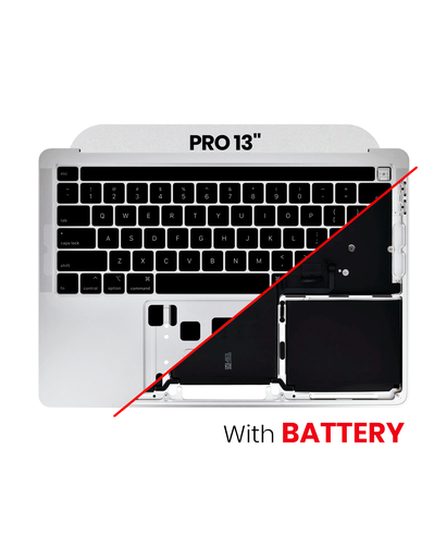 Top Case Assembly With Battery And Keyboard Compatible MacBook Pro 13&quot; (A2289 / Early 2020) (US Keyboard) (Silver)