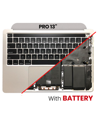 Top Case With Keyboard Compatible For MacBook Pro 13&quot; (A2251 / Mid 2020) (US Keyboard) (Silver)