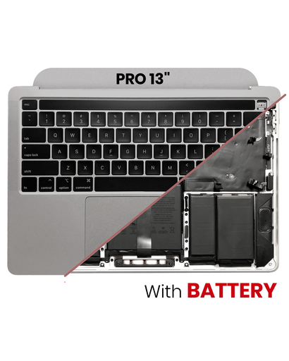 Top Case Assembly With Battery And Keyboard Compatible For MacBook Pro 13&quot; (A2251 / Mid 2020) (US Keyboard) (Silver)