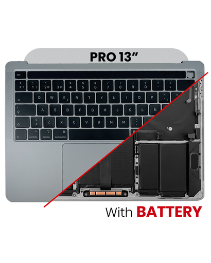 Top Case Assembly With Battery And Keyboard Compatible For MacBook Pro 13&quot; (A2251 / Mid 2020) (UK Keyboard) (Space Gray)